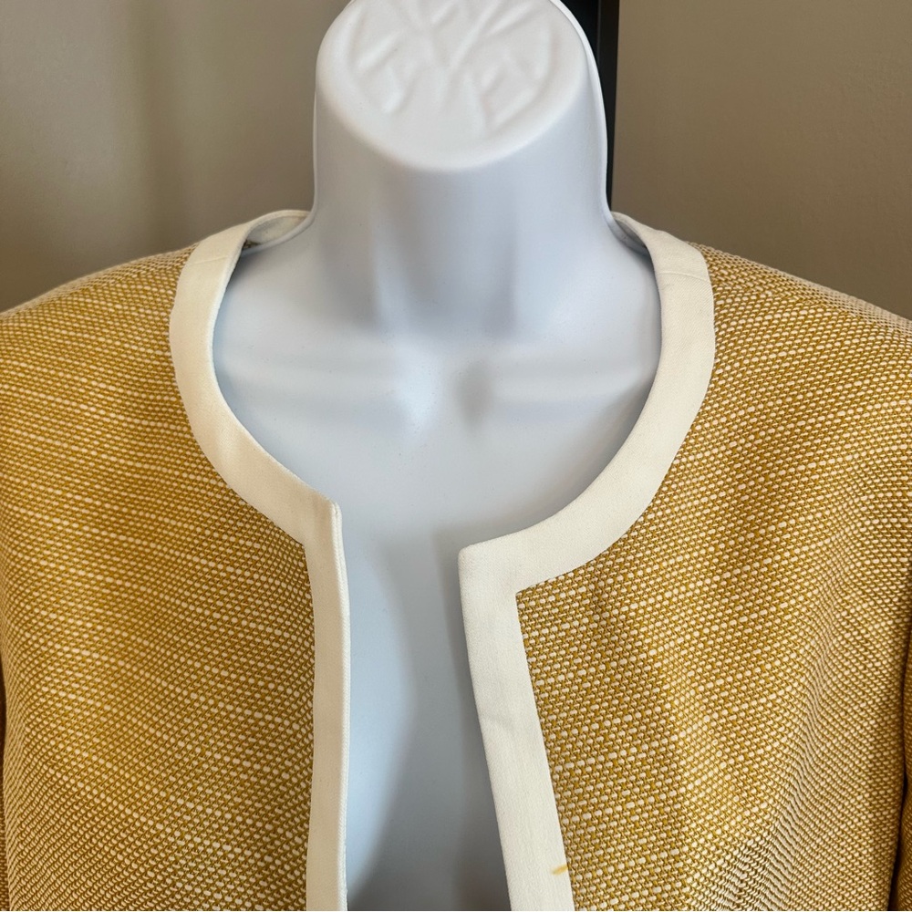 NWT Kasper Blazer Women’s Size 10 Butterscotch Vanilla Ice Work Career Jacket - Picture 3 of 12